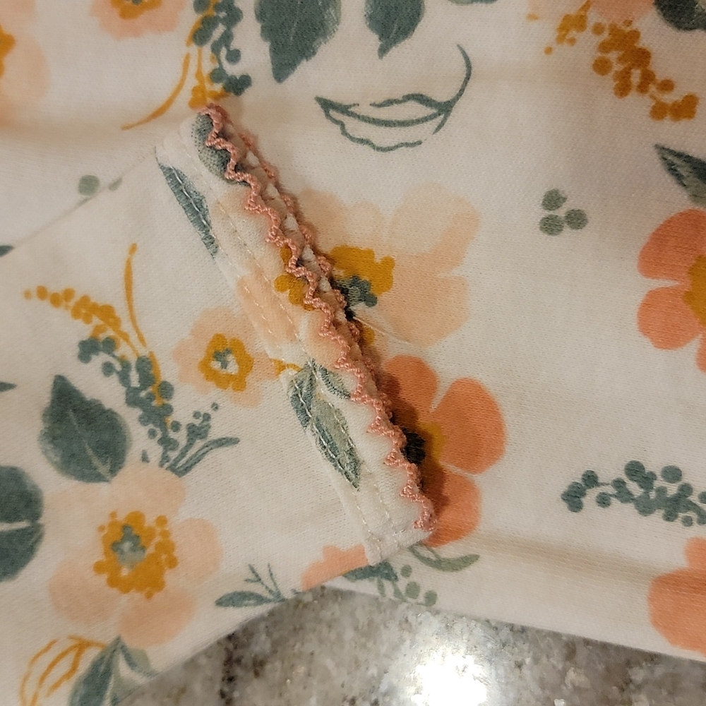 Nicole Miller Coral Floral 2 Pc Footed Pajama - Picture 5 of 8